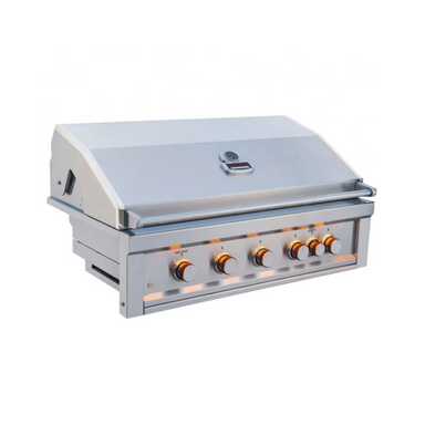 Close up side view of Sunstone Ruby Series 5 Burner Gas Grill with Infrared