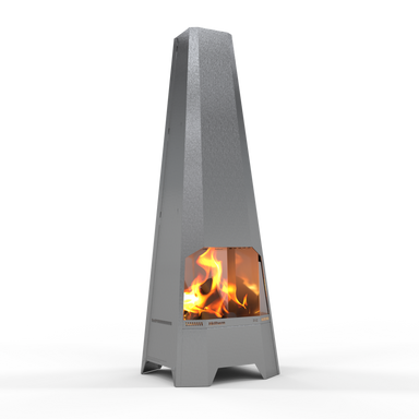 Front of Midtherm Flue Lined Stainless Steel Chiminea