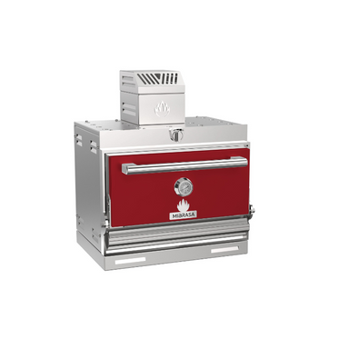 Front view of Front view of Mibrasa Worktop Charcoal Oven in red
