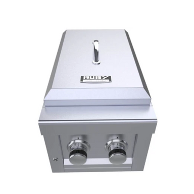 Front view of Sunstone Ruby Series Double Slide-in Burner