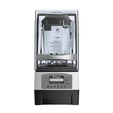 Front view on white background of Vitmaix Touch and Go Advance Food Blender in Black