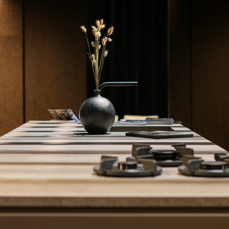 Cubic Outdoor kitchen with hob