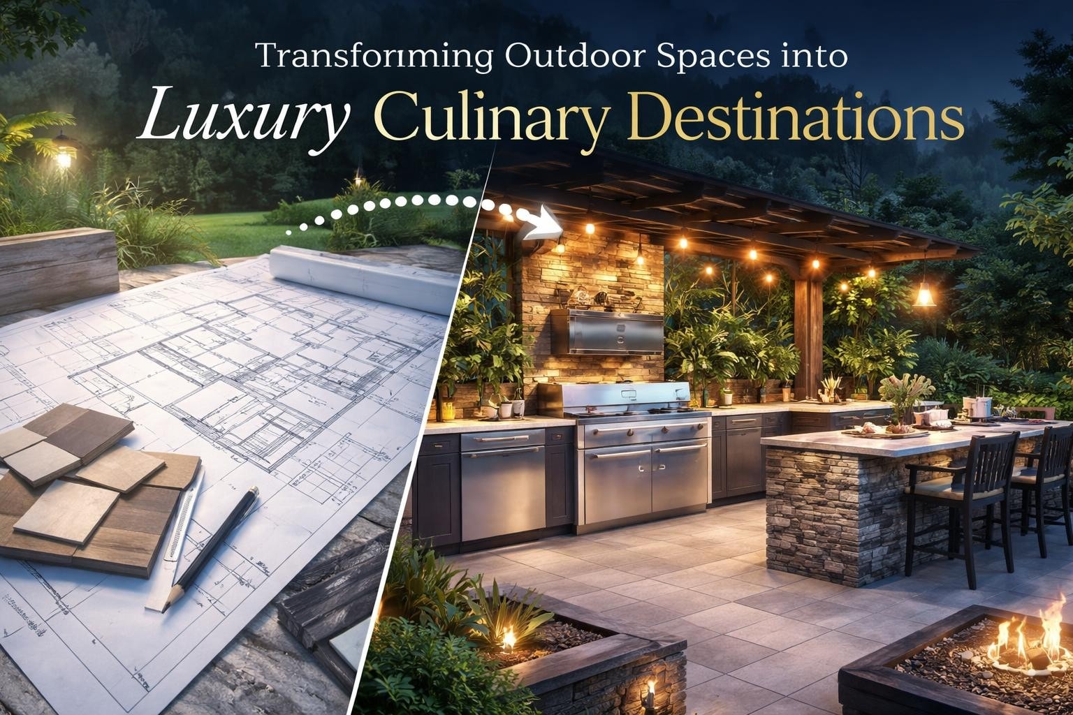 Custom Made Outdoor Kitchen: Luxury Design & Features