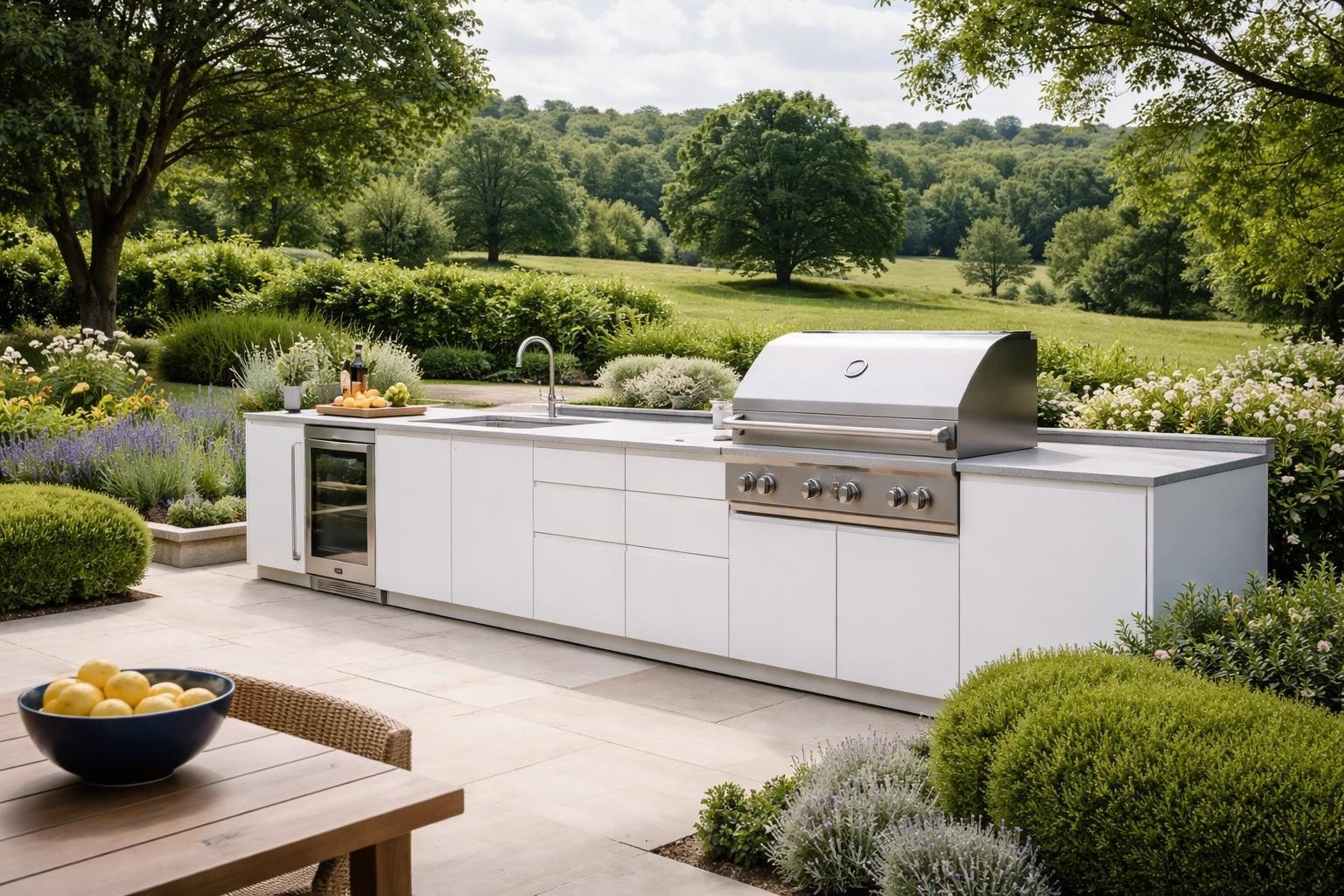 White Outdoor Kitchen: Timeless Elegance for UK Gardens