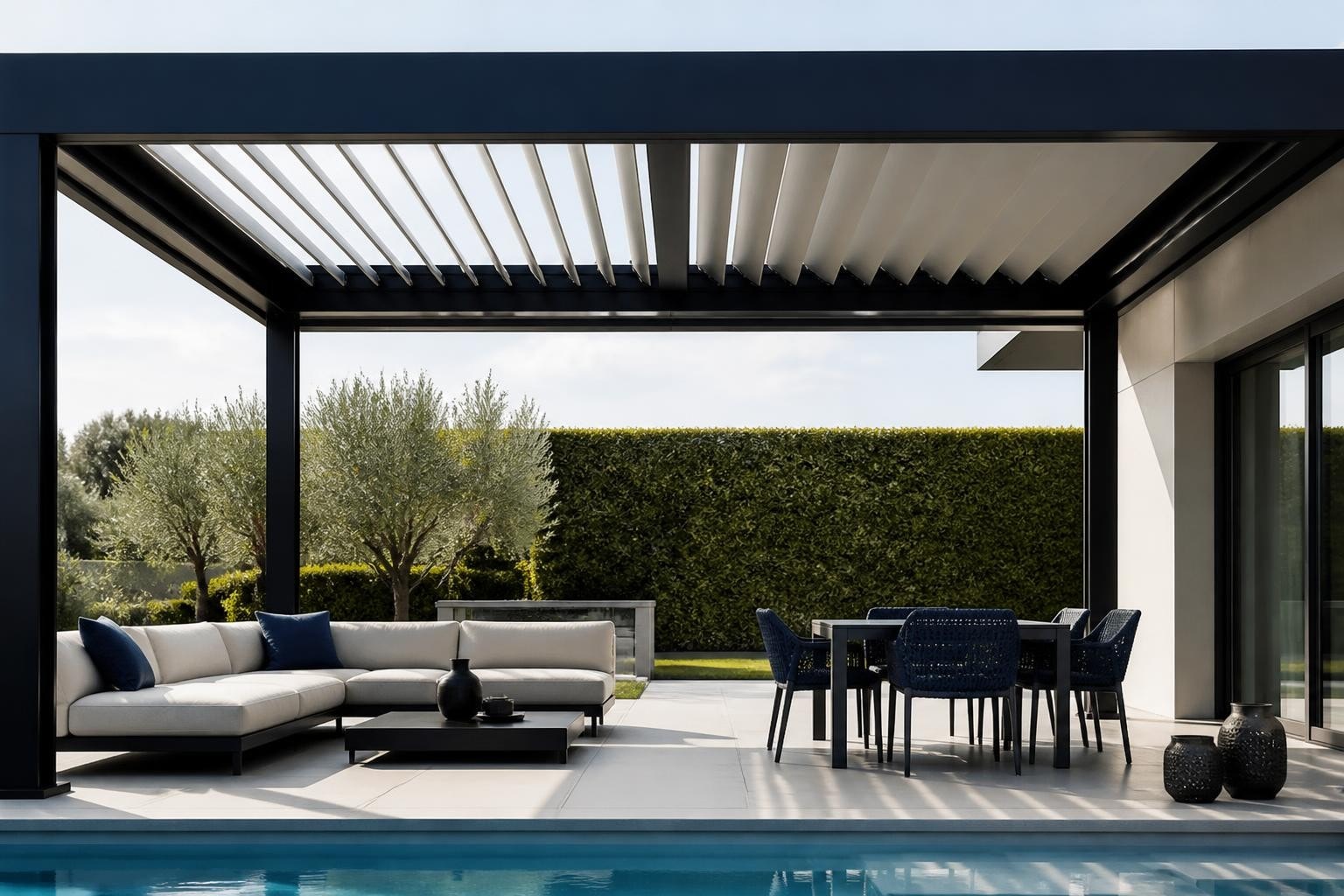 Aluminium Pergola with Louvered Roof: UK Design Guide