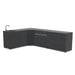 Cozze Elements Modular Outdoor Kitchen L-Shape with Grill, Storage & Sink, Matte-Black
