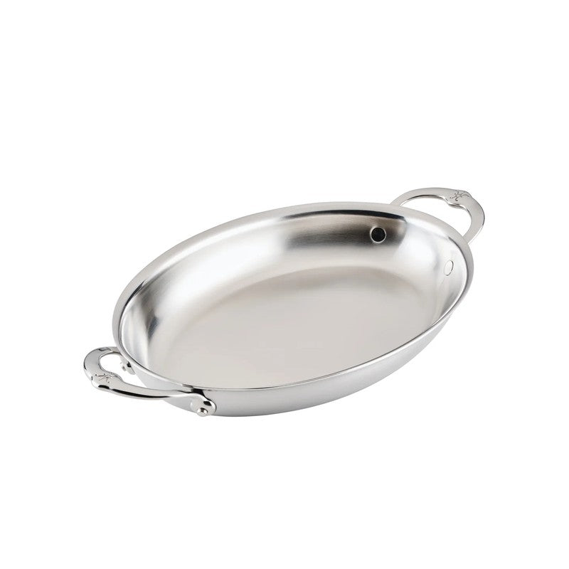 Hestan Provisions Stainless Steel Oval Gratin Dish, Mirror-Polish Finish