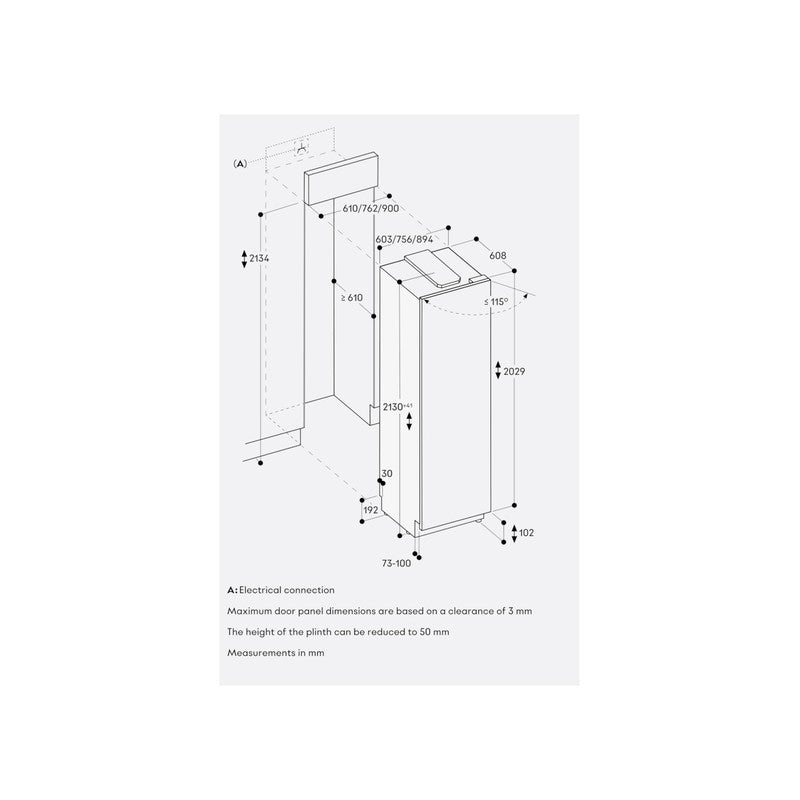 Gaggenau Vario Cooling Express Series RVC497190 90cm Fully Integrated Fridge, Dark Brushed Stainless Steel