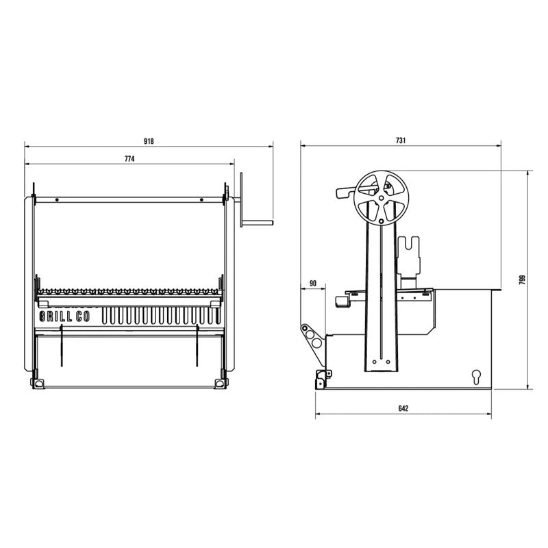 Somerset Grills Asado Mild Steel Grill, Gunmetal