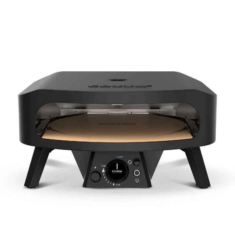 Cozze Rotate Gas Pizza Oven 17" with Pizza Door, Black
