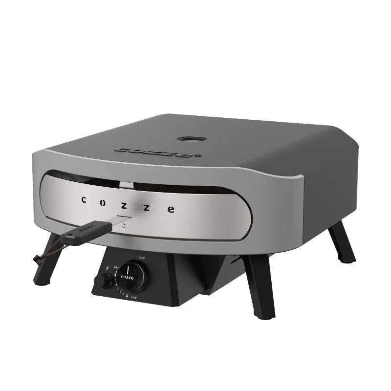 Cozze Classic Gas Pizza Oven 17" with Cordierite Pizza Stone, Grey & Black
