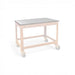 Blok ENKAI Corten Steel Charcoal Table Grill with Stainless Half Top & Round Bar Grill Top