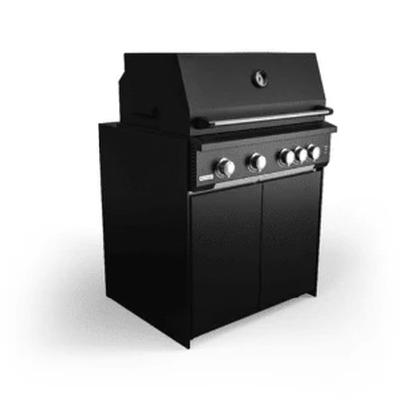 Fontana Ignes Stainless Steel Outdoor Kitchen with 4 Burner Grill, Kamado & Fridge