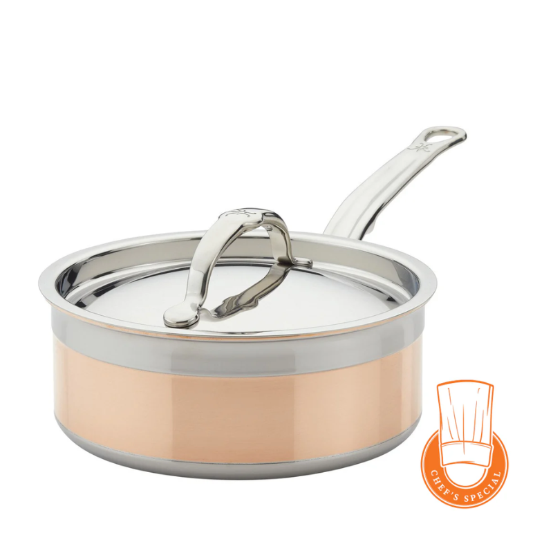 Hestan CopperBond Induction Copper Saucepan & Lid - Small, Medium, Large & Extra Large