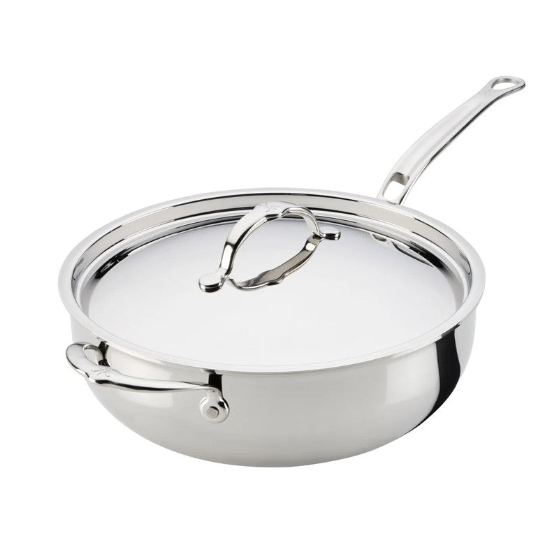 Hestan ProBond Luxe Stainless Steel Essential Pan with Lid, Mirror-Polished