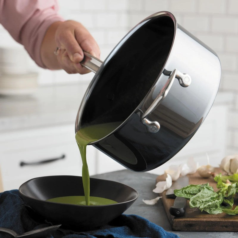 Hestan NanoBond Titanium & Stainless Steel Saucepan with Lid, 22cm