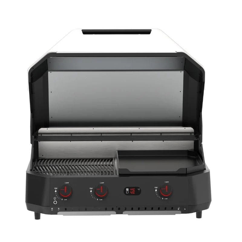 Cozze G-800 Combo Stainless Steel Gas Plancha Grill with Warming Rack