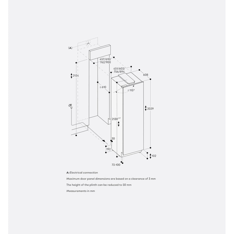 Gaggenau Vario Cooling Expressive Series RVF497190 90cm Fully Integrated Freezer with Icemaker, Dark Brushed Stainless Steel
