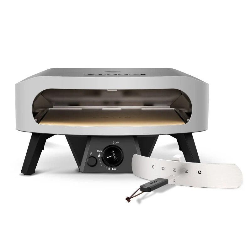 Cozze Classic Gas Pizza Oven 17" with Cordierite Pizza Stone, Grey & Black