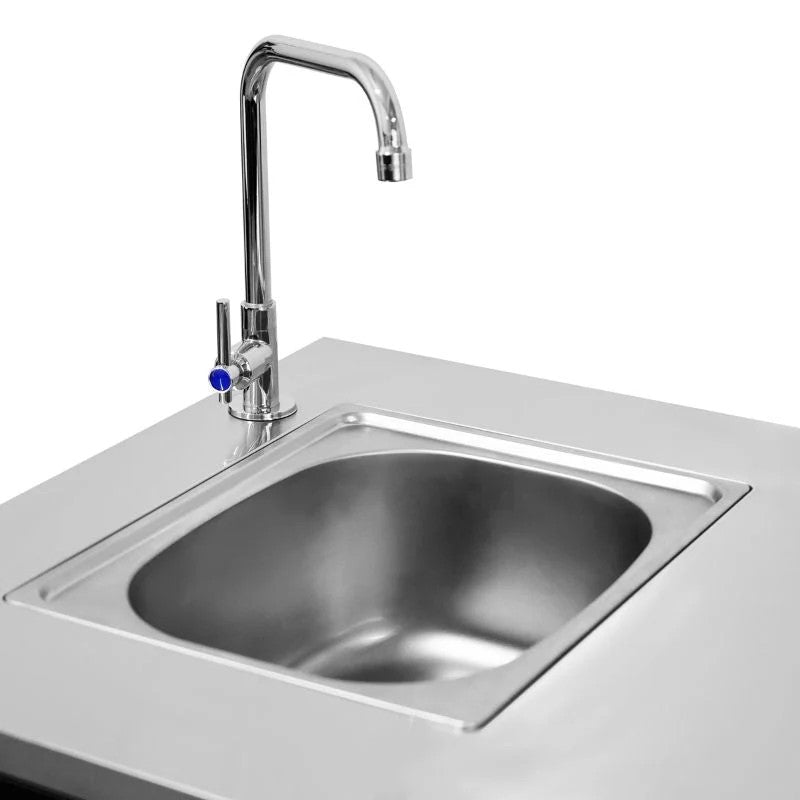 Cozze Outdoor Kitchen 90 Stainless Steel Outdoor Kitchen with Sink