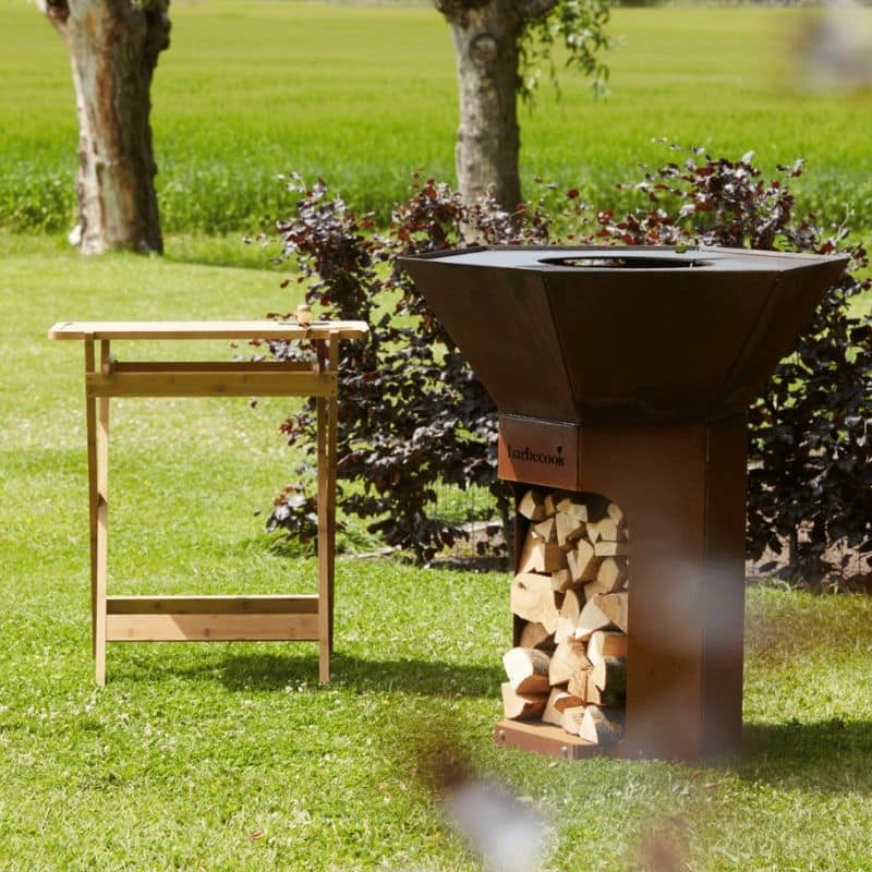 Barbecook Nestor Original Wood Corten Steel Plancha Grill