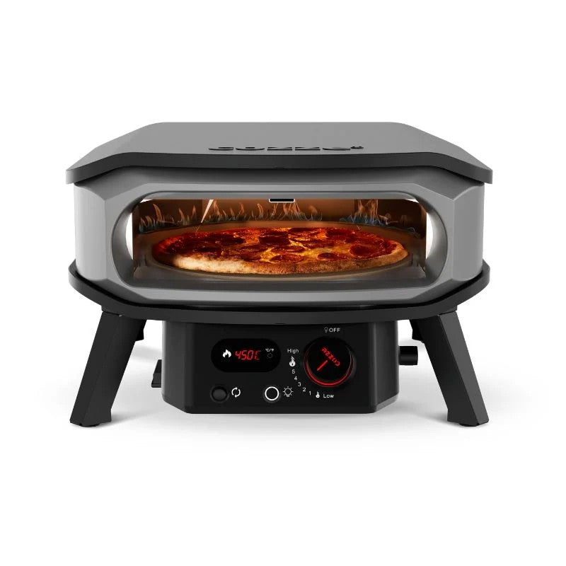 Cozze Premium Rotate Gas Pizza Oven 13", Grey & Black
