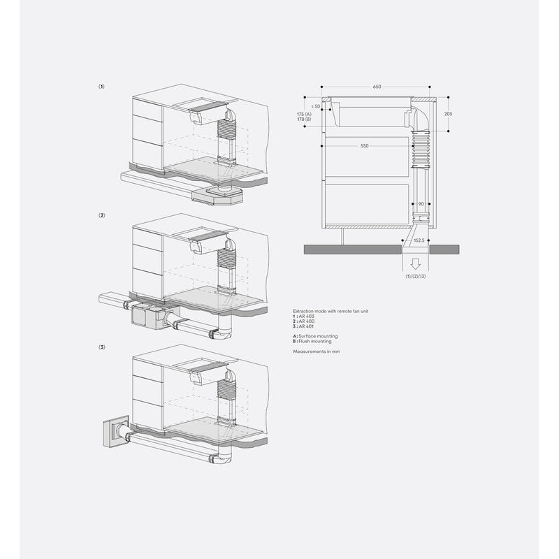 Gaggenau 400 Series VL414115 Stainless Steel Vario Downdraft Ventilation 15cm