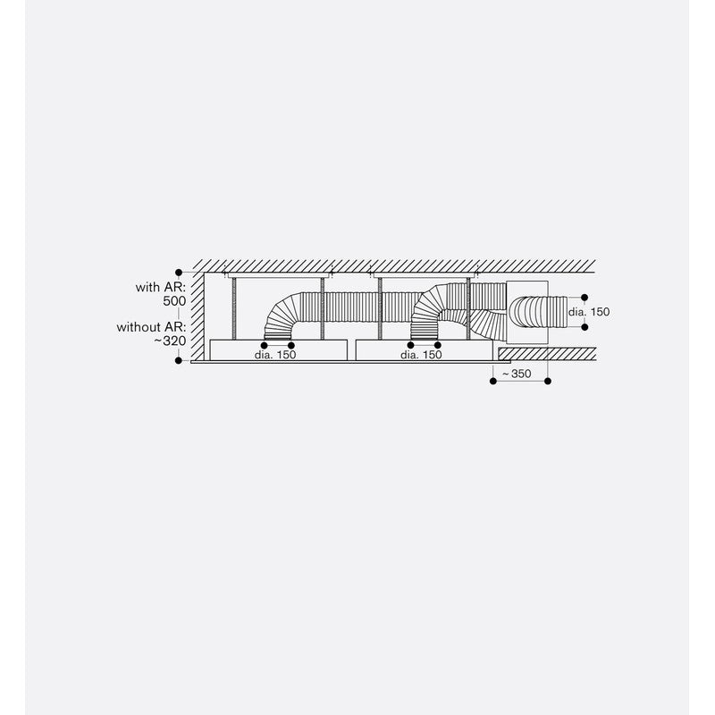 Gaggenau 400 Series AC482181 Stainless Steel Ceiling Extraction 80cm