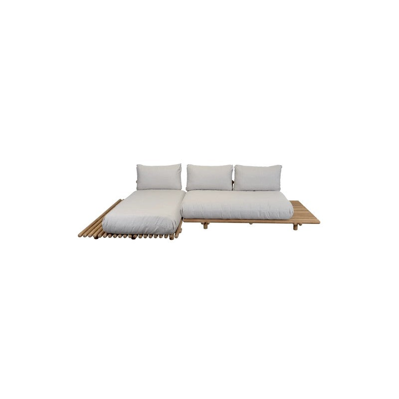 Cane-line Sticks Platform Sofa with Chaise Lounge