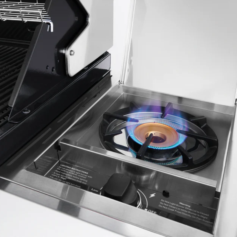 Beefeater 1200S Series 5 Burner BBQ & Side Burner Trolley in Stainless Steel