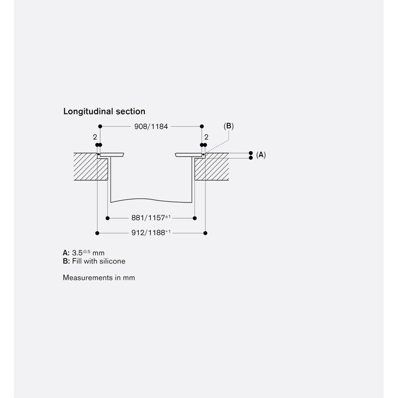 Gaggenau 400 Series AL400192 Stainless Steel Table Ventilation 90cm
