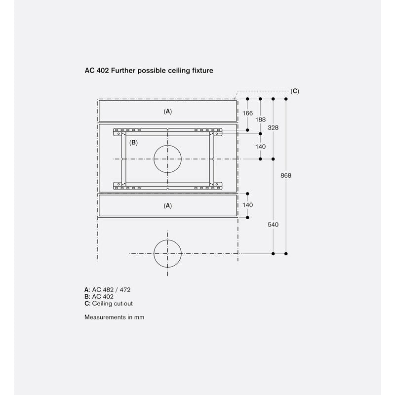 Gaggenau 400 Series AC402181 80cm Stainless Steel Ceiling Ventilation