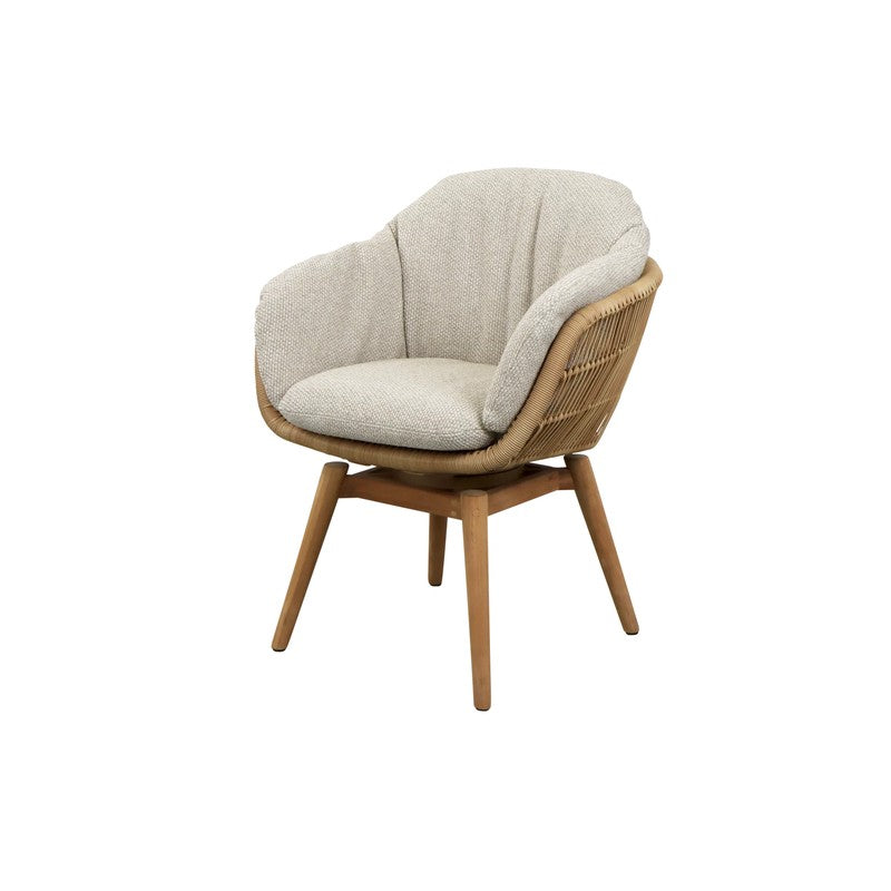 Cane-line Stay Outdoor Dining Chair with Teak Swivel