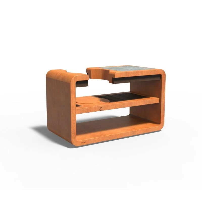 Adezz Forno Kamado Station Ceramic & Bamboo Outdoor Kitchen, Corten Steel or Powder-Coated Aluminium