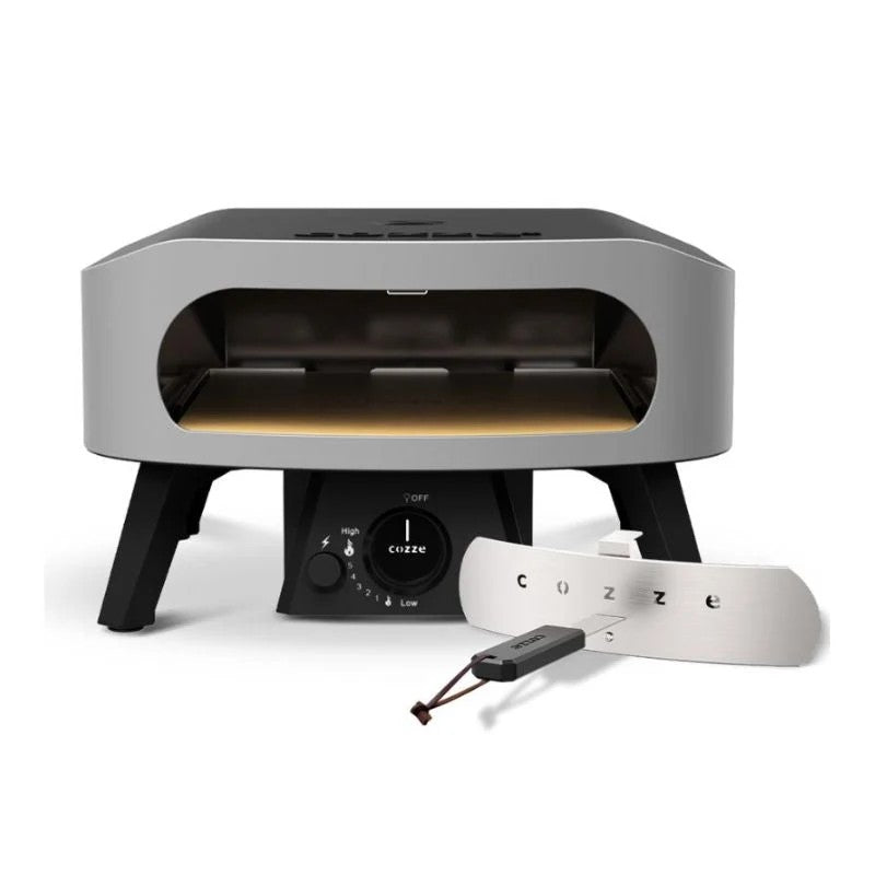 Cozze Classic Gas Pizza Oven 13" Powder-Coated Zinc-Plated Steel, Grey and Black