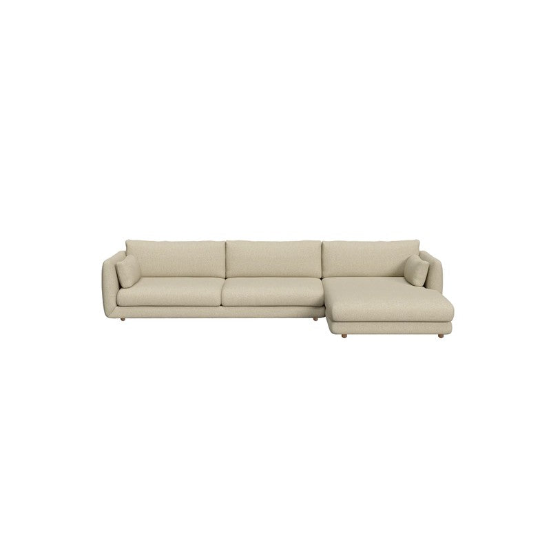 Cane-line Bloom 3-Seater Sofa with Chaise Longue, Teak Legs