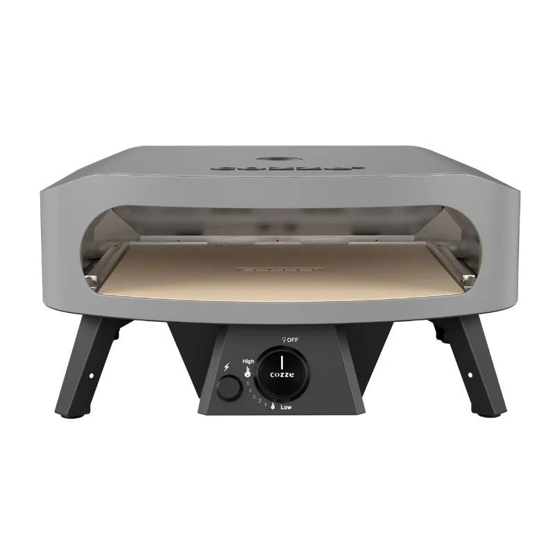 Cozze Classic Gas Pizza Oven 17" with Cordierite Pizza Stone, Grey & Black