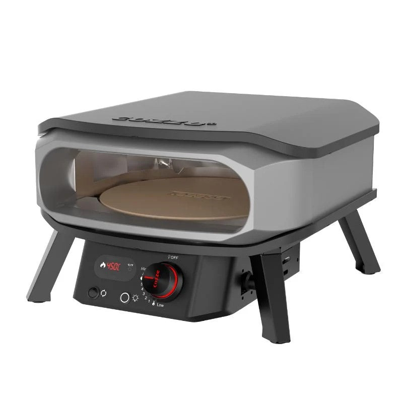 Cozze Premium Rotate Gas Pizza Oven 13", Grey & Black