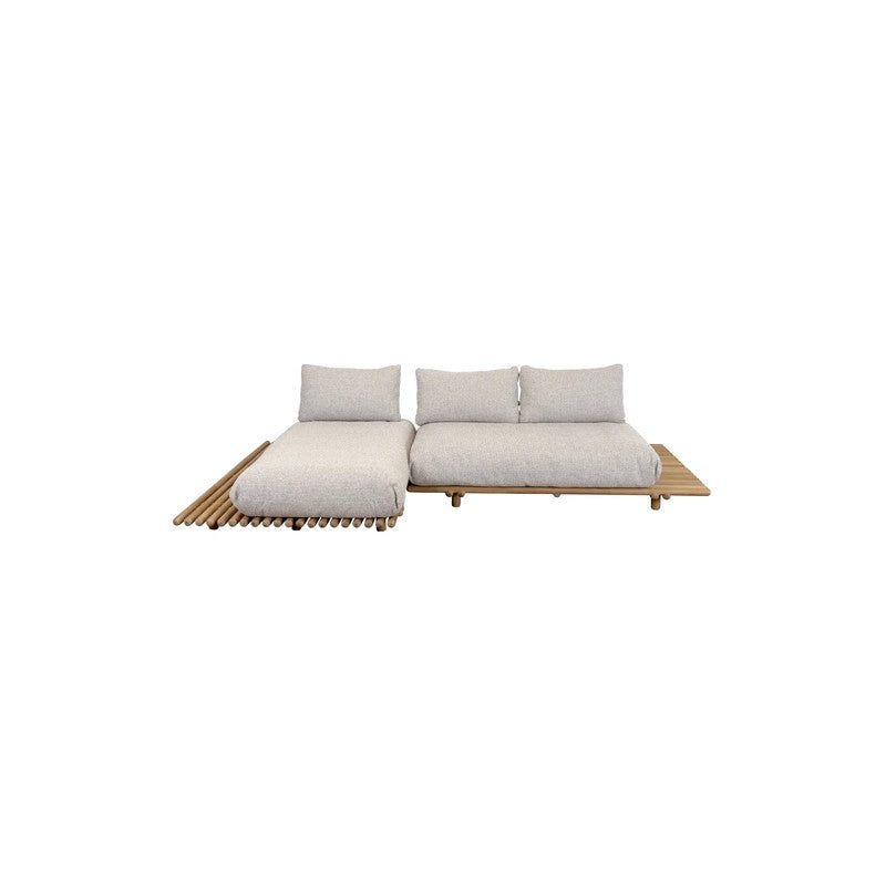 Cane-line Sticks Platform Sofa with Chaise Lounge