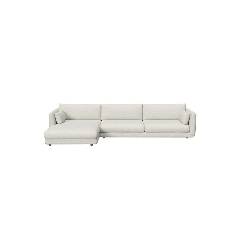 Cane-line Bloom 3-Seater Sofa with Chaise Longue, Right & Teak Legs