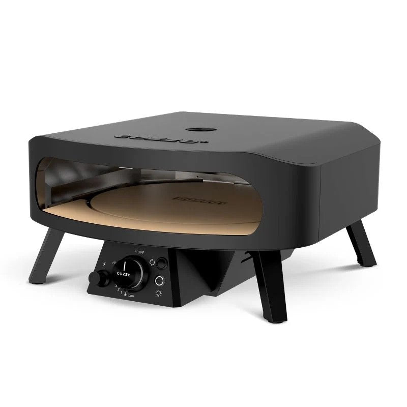 Cozze Rotate Gas Pizza Oven 17" with Pizza Door, Black