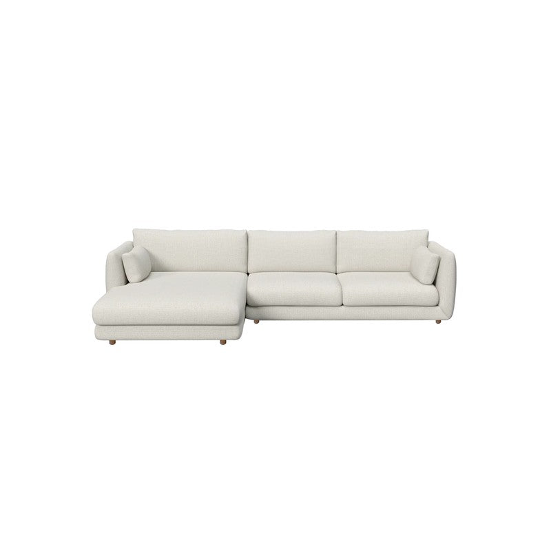 Cane-line Bloom 2-Seater Sofa with Chaise Longue, Teak Legs