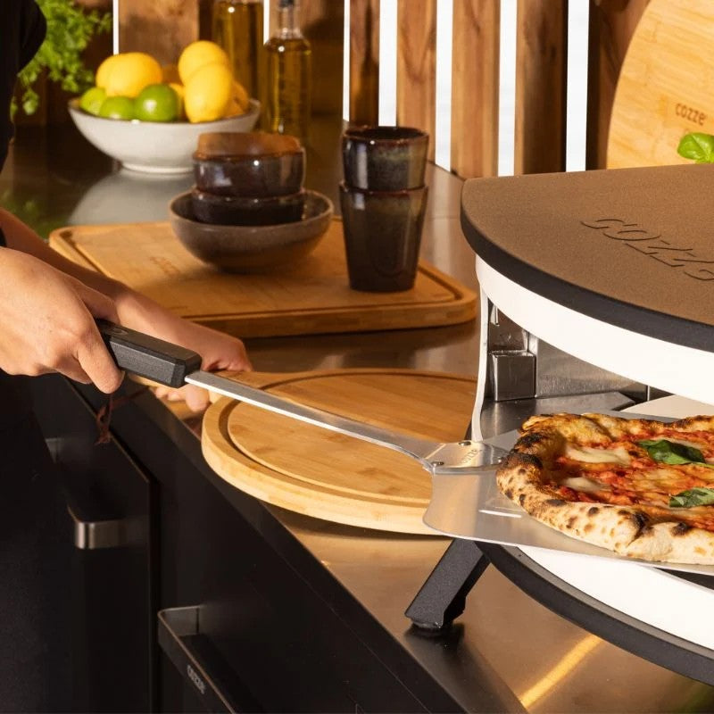 Cozze Rotate Gas Pizza Oven 17", Cordierite, White & Black