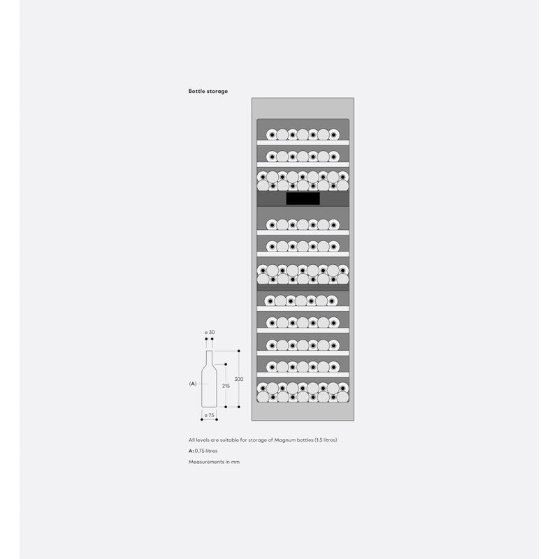 Gaggenau Vario Expressive Series RVW467170 61cm Fully Integrated Wine Storage, Dark Brushed Stainless Steel