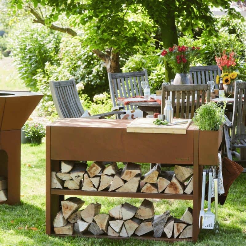Barbecook Pedro Asado & Buddy Workstation Corten Steel BBQ, Corten Steel