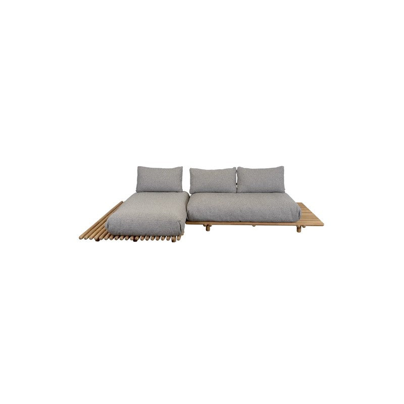 Cane-line Sticks Platform Sofa with Chaise Lounge