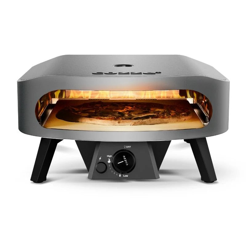 Cozze Classic Gas Pizza Oven 17" with Cordierite Pizza Stone, Grey & Black