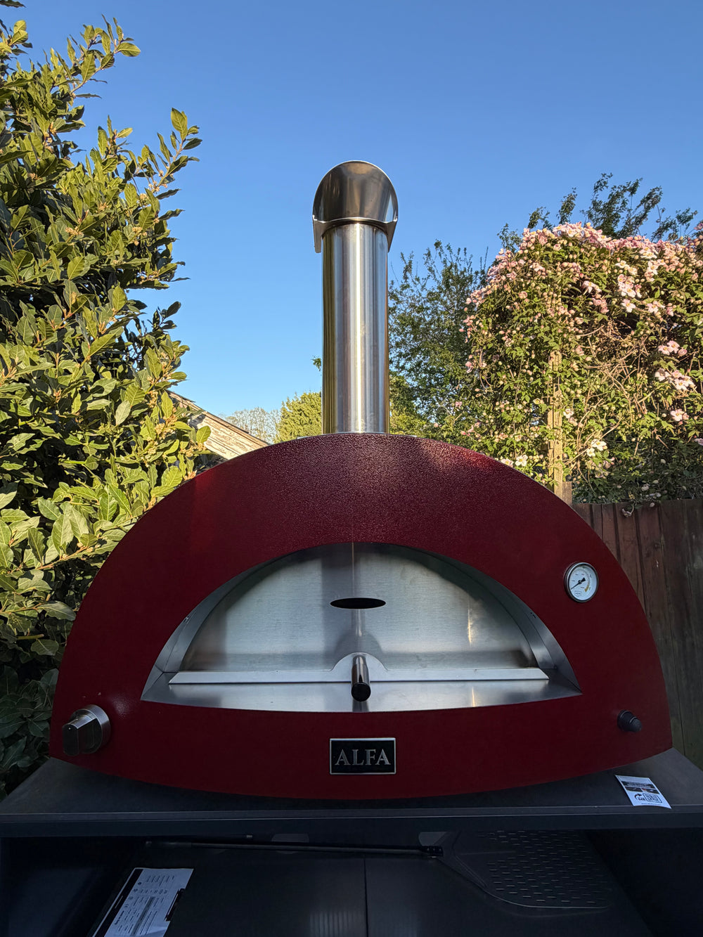 Alfa Forni Moderno 5 Pizze Hybrid Pizza Oven - Antique Red