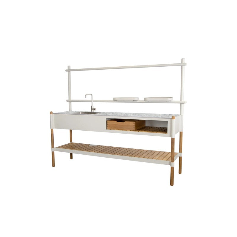 Sticks Kitchen with Teak Shelf