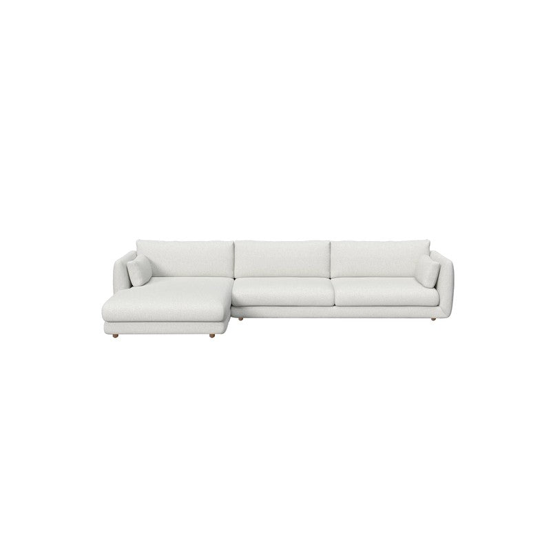 Cane-line Bloom 3-Seater Sofa with Chaise Longue, Right & Teak Legs
